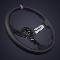 CARBON FIBER PERFORATED LEATHER RACE WHEEL