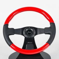 AVENUE BLACK LEATHER/ RED/ BLACK SPOKES FLAT LINE