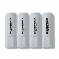 60mm ALUMINUM LUG NUTS_WHITE / SICKSPEED