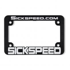 SICKSPEED LOGO LICENSE PLATE FRAME_WHITE(バイク用)