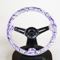 COSMIC WHITE BASE / PURPLE SPLATTER x Black Spokes
